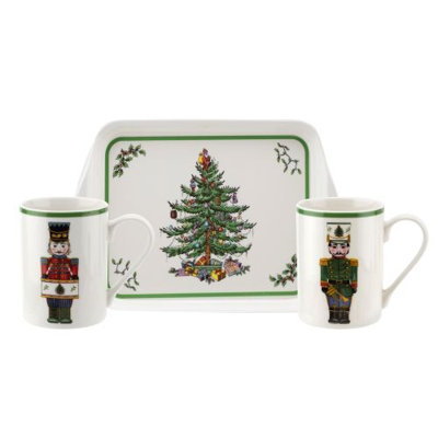 Ensemble de 3 tasses et plateaux casse-noisette 3 pièces
