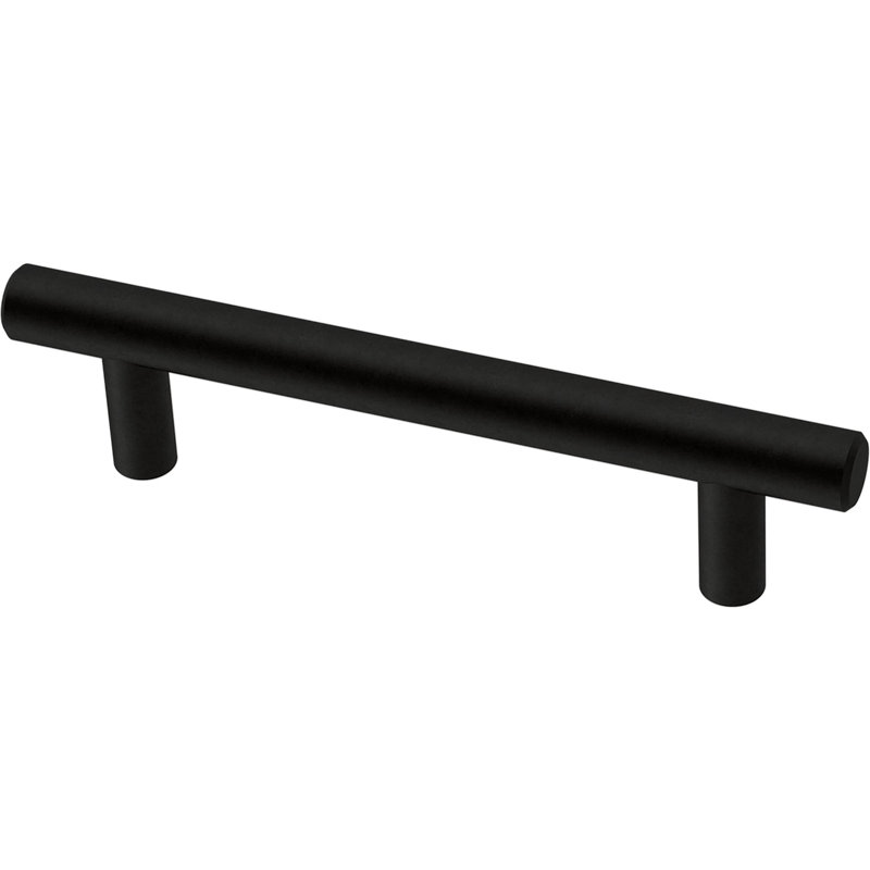 Poignée antimicrobienne en acier 3-3 / 4, Anti-microbien noir mat, 3.75"