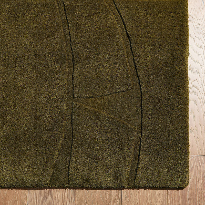 Tapis Kava - olive, Rectangulaire 11 pi x 14 pi