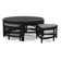 Table basse en rotin avec bancs Raffles