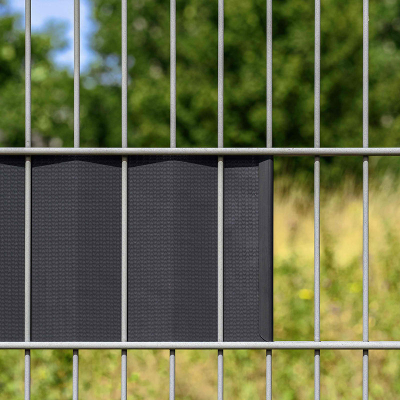 2.03cm H x 48.26cm W Vinyl Fence Panels, Anthracite