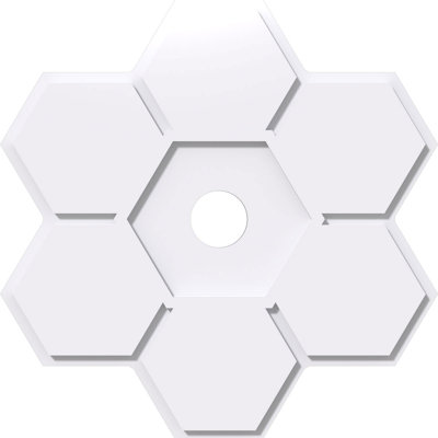 Médaillon de plafond contemporain en PVC de qualité architecturale Daisy