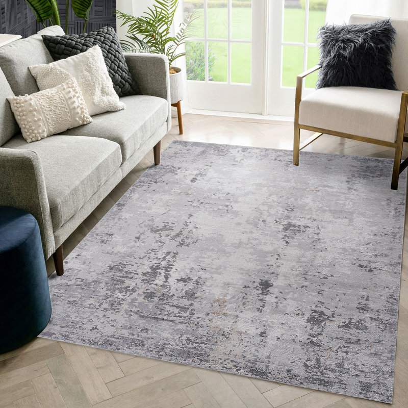 Abstract Non-Shedding Living Room Bedroom Dining Home Office Stylish And Stain Resistant Area Rug, Rectangle 7'6" x 5'3"