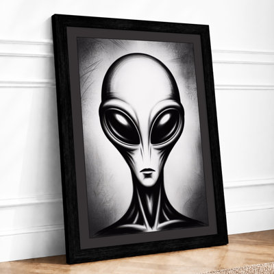 Alien Presence Modern 1 Piece Single Picture Frame Wall Art