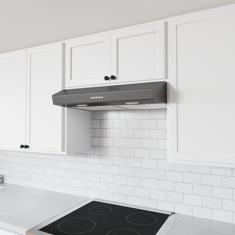 Zephyr Breeze II 30 in. 400 CFM Under Cabinet Range Hood with LED Lights, Black Stainless