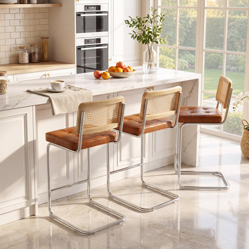Tabouret de comptoir Marlow, Brun, 3, Brun / nombre de tabourets: 3 / hauteur du siège: