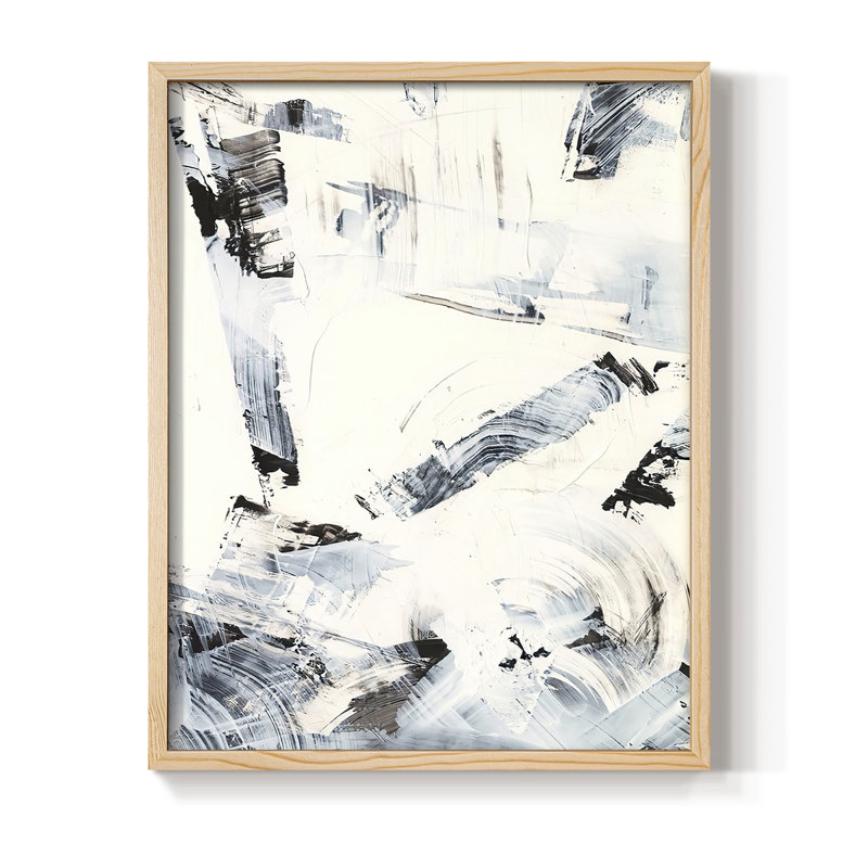 «Fractured Ice II», reproduction encadrée - bois massif, H 11 po x l 9 po