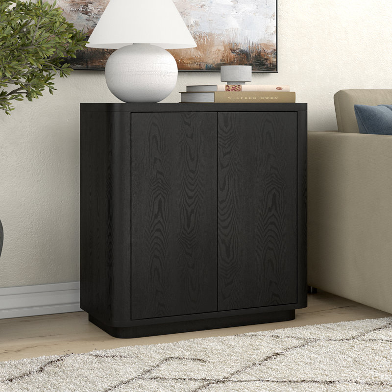 Armoire d'appoint rectangulaire Plympton, Grain noir