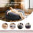  4FT Bean Bag Chair for Adults,Giant Bean Bag Sofa Couch with Soft Velvet Cover for Living Room,Compression Packing-1264425460