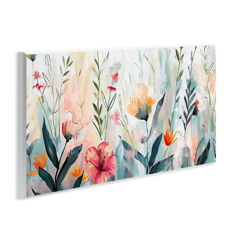 Plaque murale Floral Garden Whispers, design par Elara Yasna