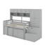 Lit mezzanine simple en bois avec tiroirs et tablettes-1169237038