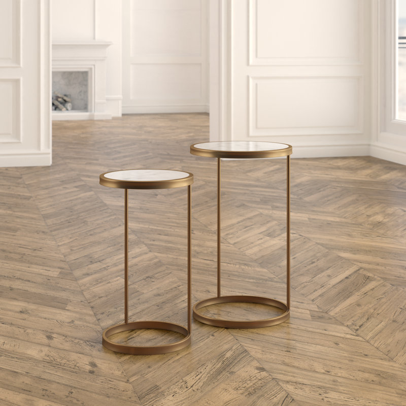 Lombox Nesting Tables, Silver, White