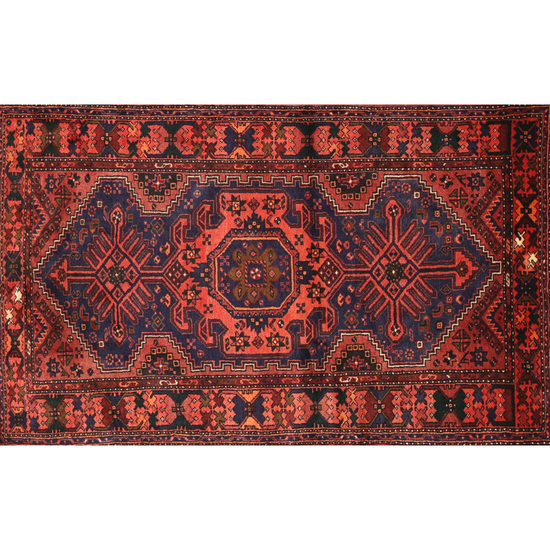 Tapis oriental multicolore tissé à la machine Oriental, Rectangle 6 pi x 9 pi