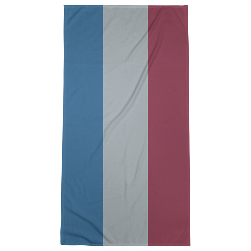 Columbus Lightweight Beach Towel, Microfiber, Blue/Silver/Burgundy