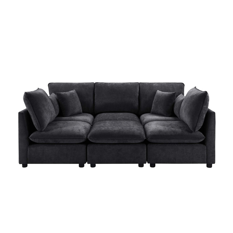 Canapé modulaire Modern, Noir