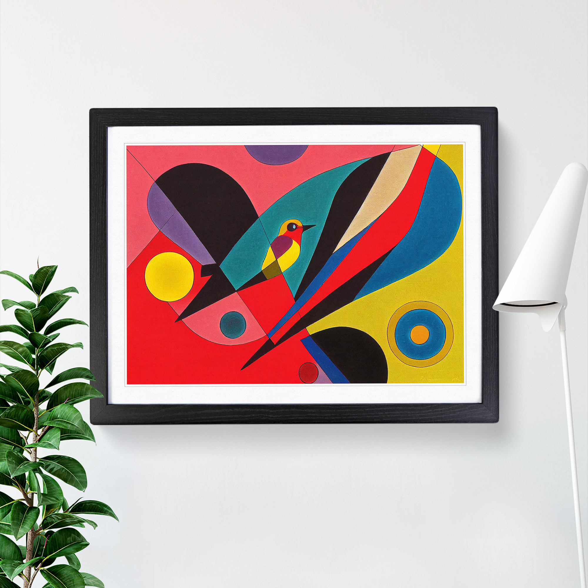 Marlow Home Co. Abstract Robin Bird Vol.3 - Picture Frame Graphic Art ...