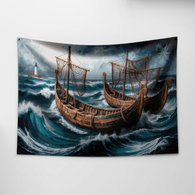 Tapisserie murale nautique scandinave maritime