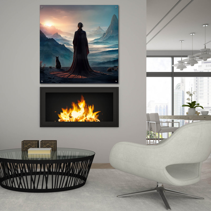«Whispers Of Sunrise» par Rey Klimt, art mural en verre acrylique, H 36 po x l 36 po