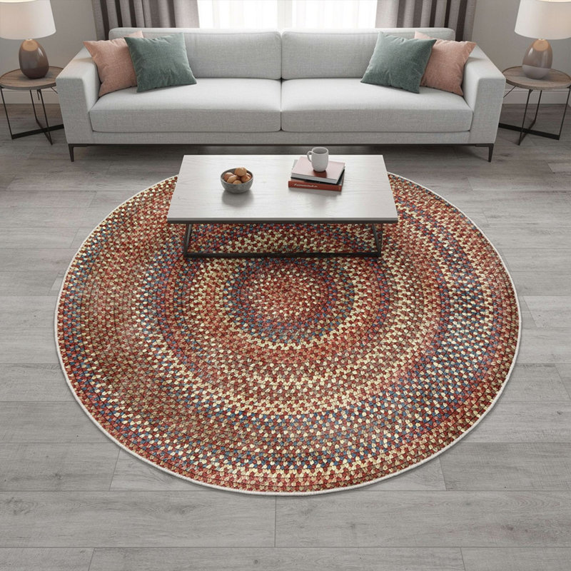 Stylish 3D Printed Area Rug, 59 x 59 Inches | 70% Cotton / 30% Polyester, 5 mm Pile Height, Antibacterial & Machine Washable | Soft & Durable, Perfect for Living Room & Bedroom Décor, Easy Care & Maintenance