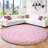 Thick, Non-Slip Round Indoor Rug Pink Design Ultra-Soft Perfect for Living Rooms, Nurseries, Bedrooms, and Home Offices-805677174-805677176