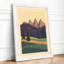 Mountain Path Scandinavian - Framed Print-1345296639-1345296637