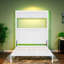 Grands lits escamotables avec rangement, design blanc moderne