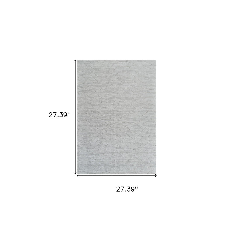 Tapis de couloir gris antidérapant 8 pi