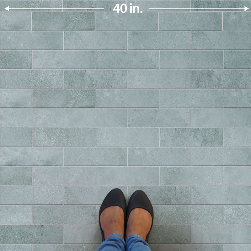 Atlas Brick 2-3/8 In. X 9-3/4 In. Porcelain Floor And Wall Tile, Gray