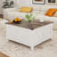 Table basse de 25 po de hauteur avec station de chargement et de rangement, tables basses à plateau relevable et tables centrales pour le salon-1390710056