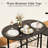 2-Person Dining Set with Storage Shelf, Space-Saving Table & Chairs for Small Spaces-1813220870