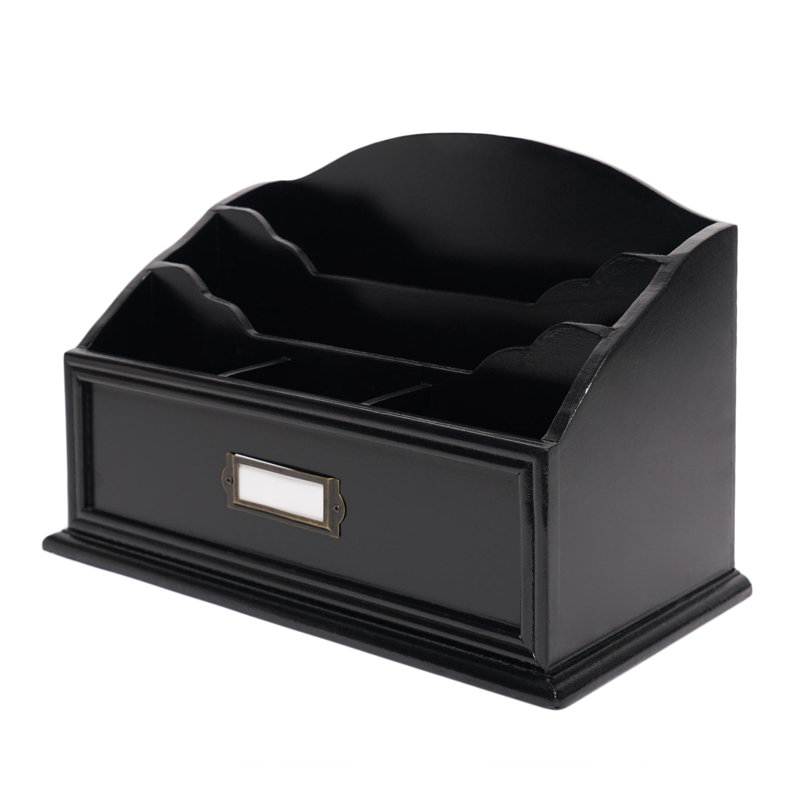 Classeur de bureau à 3 niveaux Danetta, Noir