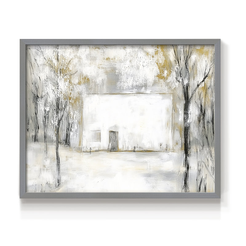 Chirstmas Art-CCLXXII -Framed Print - Restickable, H 22 po x l 28 po, Gris