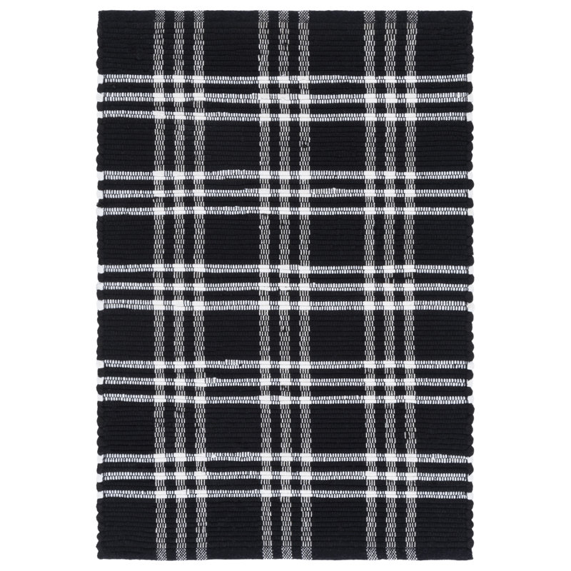 Montauk 181 Hand Woven 80% Paper Chindi; 20% Cotton Machine Washable Plaid Rug, Rectangle 8' x 10'
