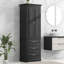 Grande armoire de rangement avec trois tiroirs pour salle de bain / bureau, noir-1553907668