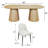 Hartline 8 - Person Double Pedestal Solid Wood Dining Set-881935802