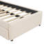 Lit plateforme tapissier avec gigogne Tedsons-657750486