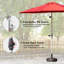 Parasol de patio 10pi avec bouton-poussoir inclinable et manivelle, protection UV, imperméable, 8 nervures robustes pour une utilisation extérieure-1787932494