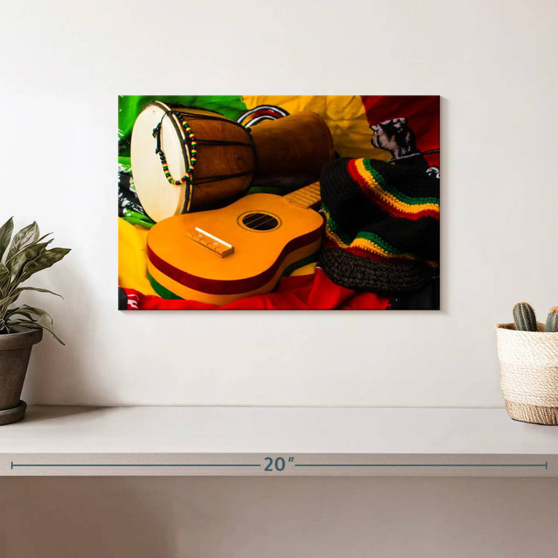 Abarca Reggae Instruments, 8" H x 12" W