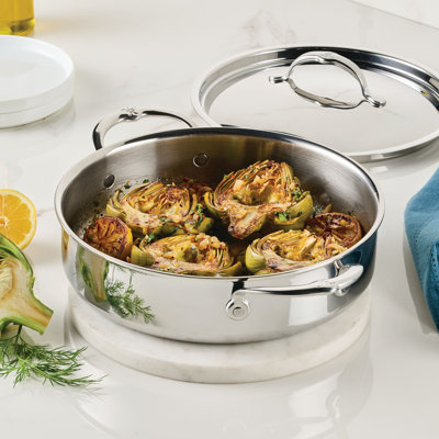 Probond® Luxe 3.5-quart Professional Clad Stainless Steel Sauteuse Braiser With Lid