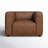Kenisha 51" Wide Top-Grain Leather Armchair