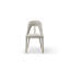 Ensemble de deux chaises d'appoint en similicuir gris et or et acier inoxydable-1885401648-1885401655
