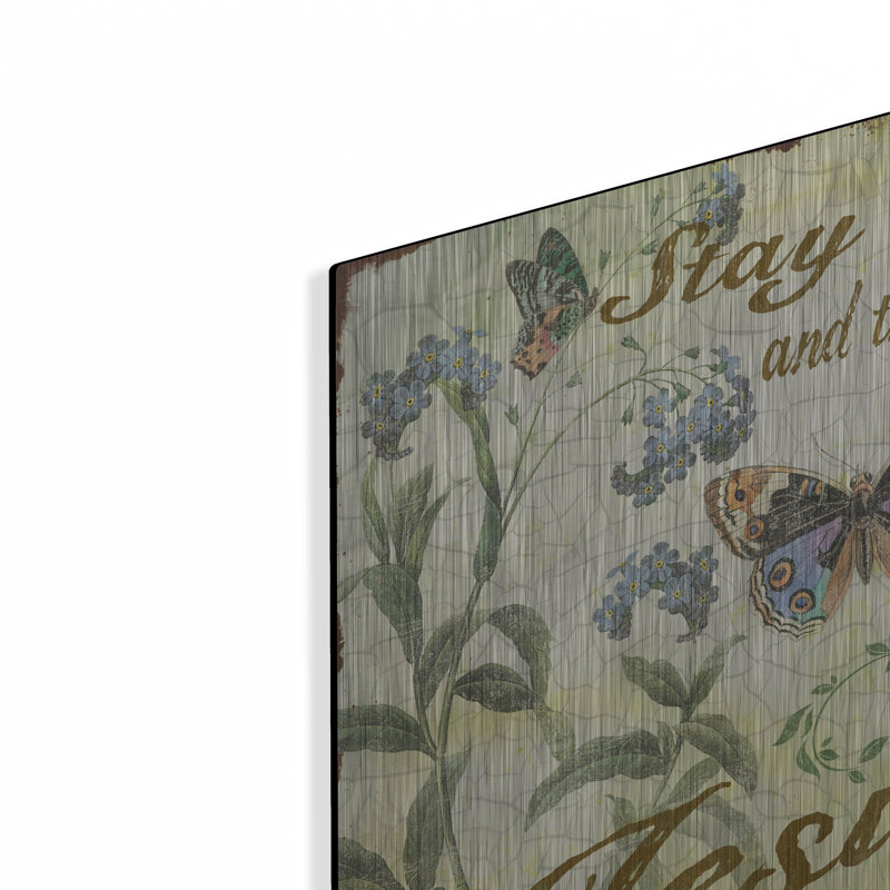  «Stay Calm Jesus Butterflies» par Jean Plout, art mural en métal, 12 po x 12 po, 12 po x 12 po