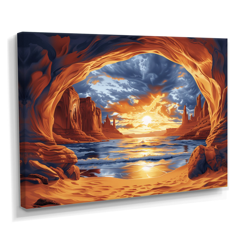 Markaysia - Canyon Wall Art Living Room, H 16 po x l 32 po x P 1 po, Toile tendue