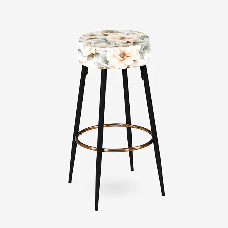 Elodea - Ensemble de 2 tabourets de bar à imprimé, Vintage Florals III