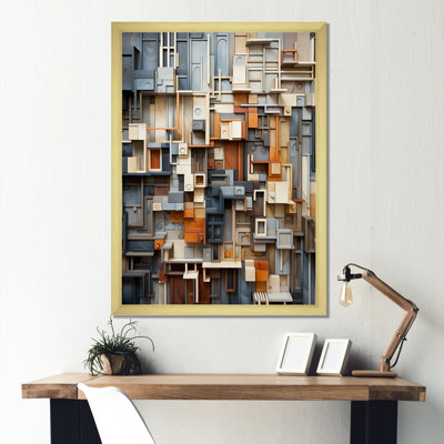 Abstrait taupe, bâtiment I, sur toile