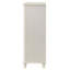 Commode 5 tiroirs Laveda, finition blanc perle