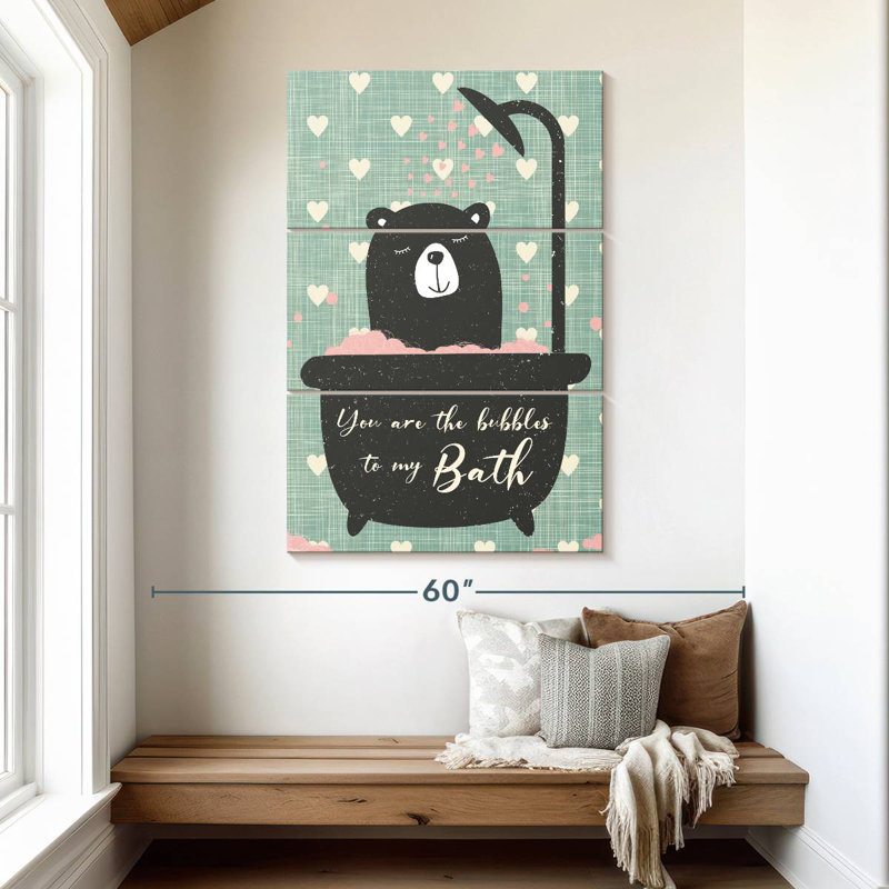 Tergel Bubbles To My Bath Humor Quote, 50" H x 32" W
