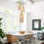 Luminaire suspendu en rotin 3 lumières Ambry, Coastal Boho - tissé à la main