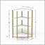 Étagère d'angle à 4 niveaux, bibliothèque autoportante, étagère à plantes pour salon, bureau à domicile, cuisine, petit espace