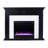 Colour Changing Marble Tiled Fireplace Black